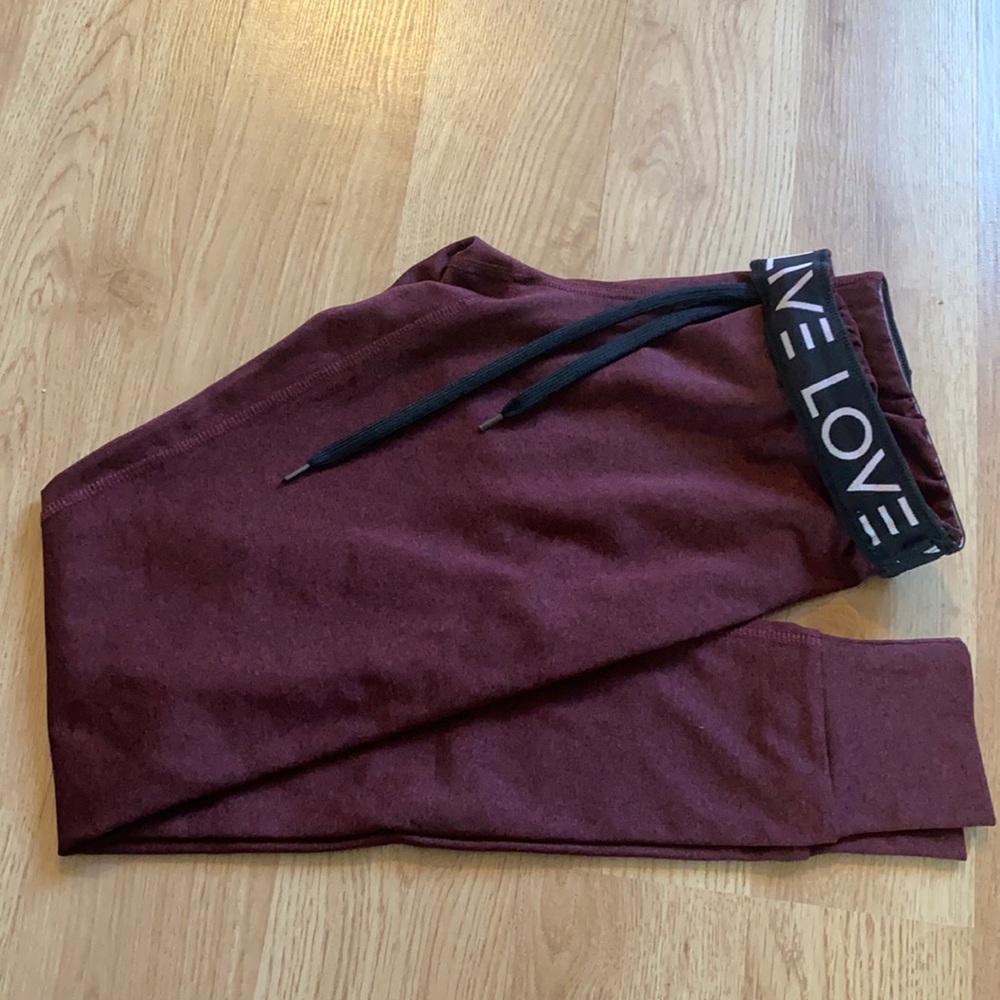 Live Live Dream Burgundy athletic pants